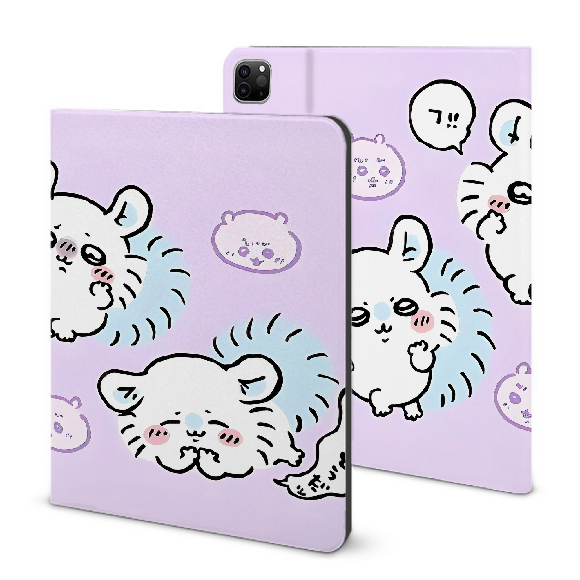 （画像用） ちいかわ Chii-kawa IPad ケース ブック型 PUレザー TPU 耐衝撃 軽量 薄型 ペン収納なし 全面保護 IPad 各モデル対応